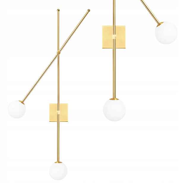 Nástěnné Svítidlo Lampa Zlatá Bílá Koule Loft Industriální 2xG9 Toolight