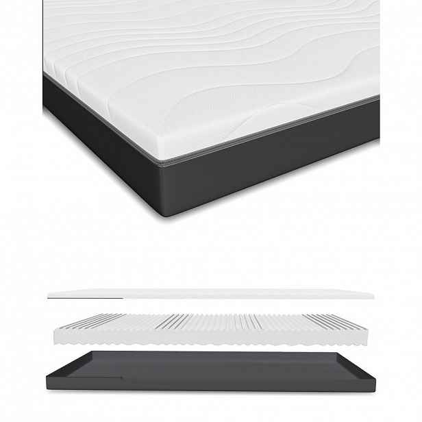 Schlaftroll MATRACE ZE STUDENÉ PĚNY 90x190 – 7 ZÓN – H3 – ortopedická – prodyšná – výška 13 cm
