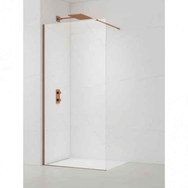Sprchová zástěna SAT Walk-in 100 cm broušený rose gold SATBWI100PRRG