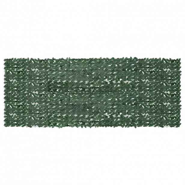 vidaXL Balkónová zástěna s tmavě zelenými listy 400 x 150 cm
