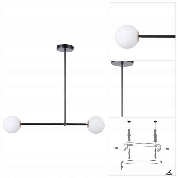 Závěsná lampa bílá Gama 2 expresivní světlo nad stůl Sigma Lighting