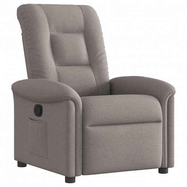 vidaXL Polohovací křeslo taupe textil
