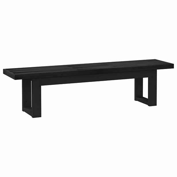 vidaXL Jídelní lavička NOAIN 180 x 41 x 45 cm Masivní borovice Černá