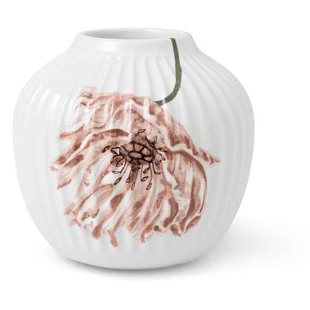 Bílá porcelánová váza Kähler Design Poppy, výška 13 cm