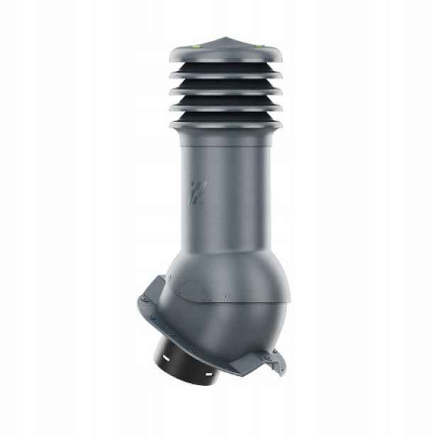Větrací komín HiVent s trapézovým profilem T35 fi 125 mm antracit