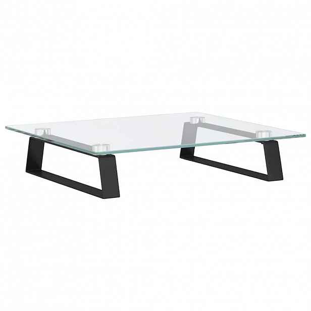 vidaXL Stojan na monitor černý 40 x 35 x 8 cm tvrzené sklo a kov