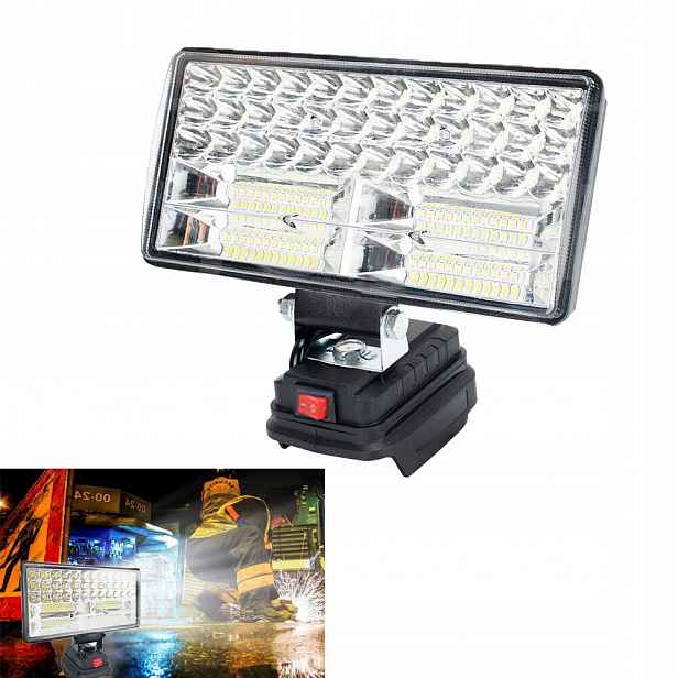 8palcová Halogenová Led Pracovní Lampa 90W Na Lithiovou Baterii Makita s 2USB