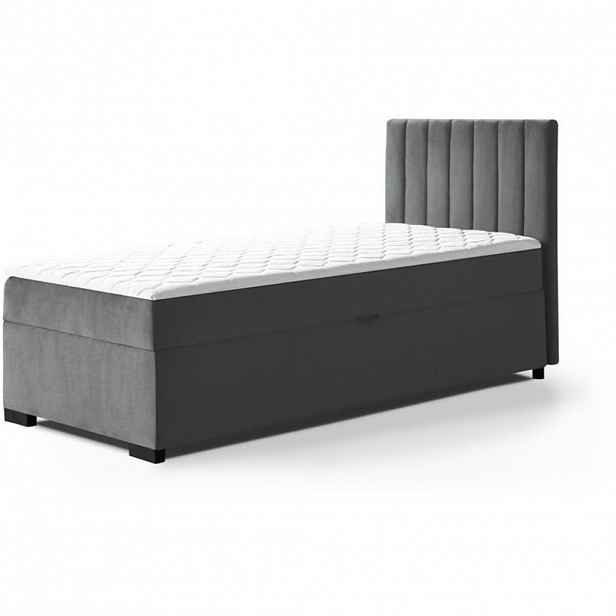 Beautysofa ČALOUNĚNÁ postel Eric 104/207/105, tmavě šedá