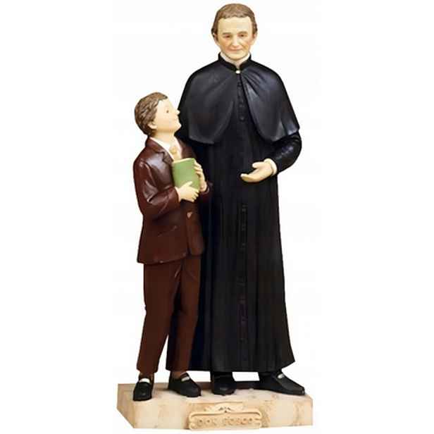 Figurka Sv. Don Bosco a Sv. Dominik Savio 20 cm vysoká Ručně Malovaná