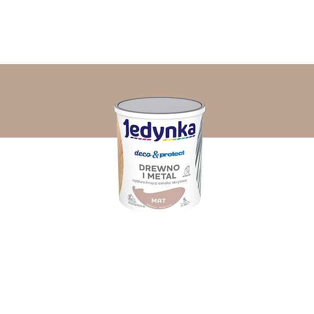 Jedynka Rychleschnoucí akrylová smaltovaná barva Deco&Protect matná hnědá 5 L