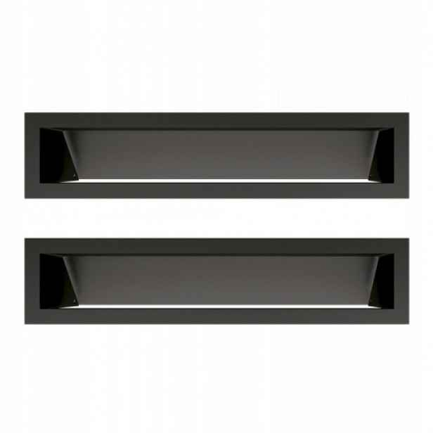 Krbová Mřížka Luft Ventilační 9X40 Černá Sada 2KS 90X400