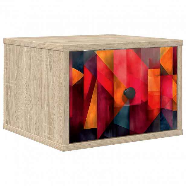 vidaXL Nástěnná noční skříňka HEESCH Dub sonoma 36 x 33 x 25 cm