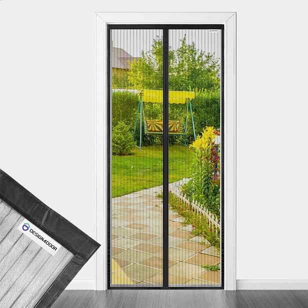 Moskytiéra design4door 100x165 černá magnety na balkonové dveře bez vrtání