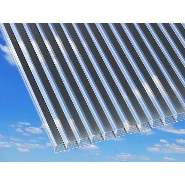 Gutta Polykarbonátová deska Guttagliss Zebra 16 mm, 2500 x 980 mm, antracit