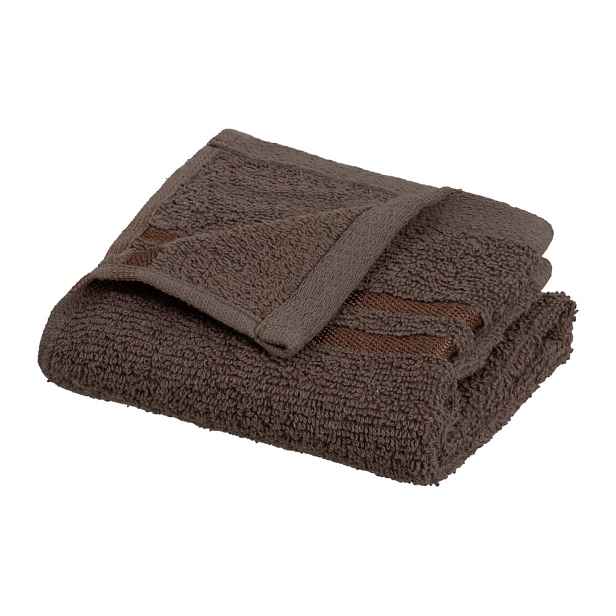 Hnědý froté bavlněný ručník 30x50 cm Simple – Casa Selección