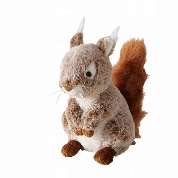 Plyšová Veverka 24 CM Polyester Hnědá Pro Hraní A Dekoraci