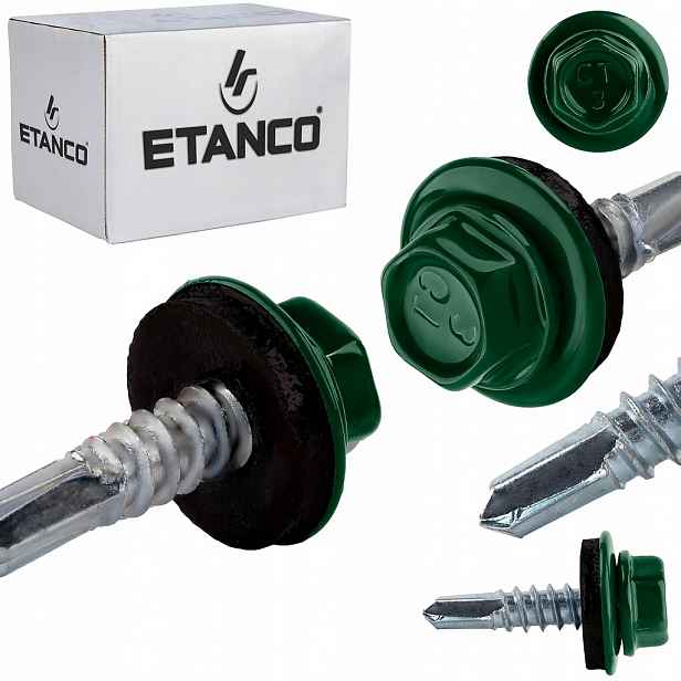 Samovrtné šrouby do oceli a kovu Etanco GT5 5,5x25mm Ral 6005 250 ks