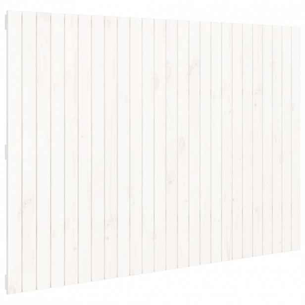 vidaXL Nástěnné čelo postele bílé 159,5x3x110 cm masivní borové dřevo