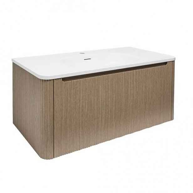 Koupelnová skříňka s umyvadlem Naturel Austen 99x47,5x45 cm light pine mat AUSTEN100LP