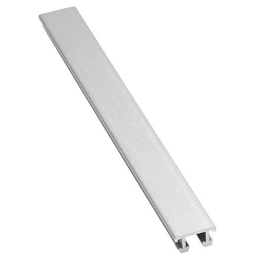 Lišta dekorační hliník kartáčovaný elox stříbrná délka 250 cm, výška 6,5 mm, šířka 12,5 mm, LALEXO12K