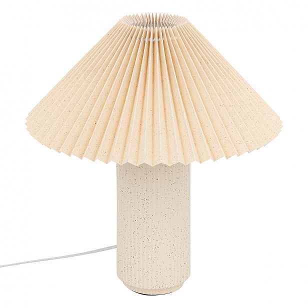 Stolní Lampa Noční Lampa Do Ložnice Béžová Keramická Podstava 38 cm