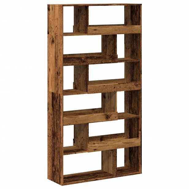 vidaXL Knihovna old wood 100 x 33 x 187,5 cm kompozitní dřevo