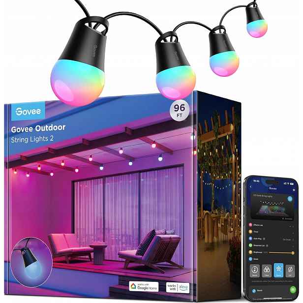 Led Girlanda Govee H7038 Osvětlení Inteligentní Žárovky Rgbic 3 M Smart