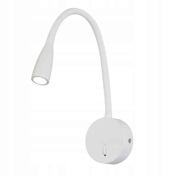 Light Prestige Roli nástěnné svítidlo bílé led 3w flexibilní rameno 3000k