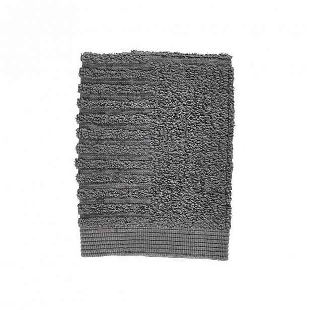 Šedý bavlněný ručník Zone Classic, 30 x 30 cm