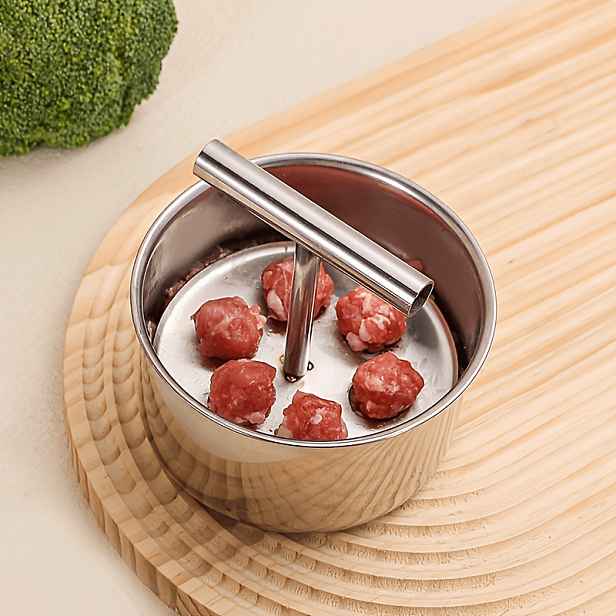 TEMU Nerezový formiček na koule, rychlé koule, rybí koule, bramborové koule, zeleninové koule, zmrzlinu - kuchyňský nástroj pro domácí restaurace,