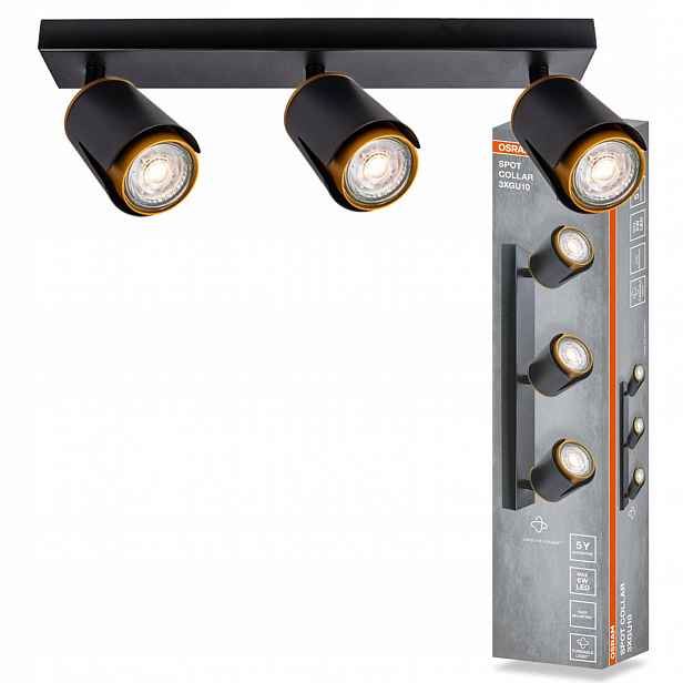 Stropní Svítidlo Nástěnné svítidlo Pohyblivé bodové reflektorové 3x GU10 Osram