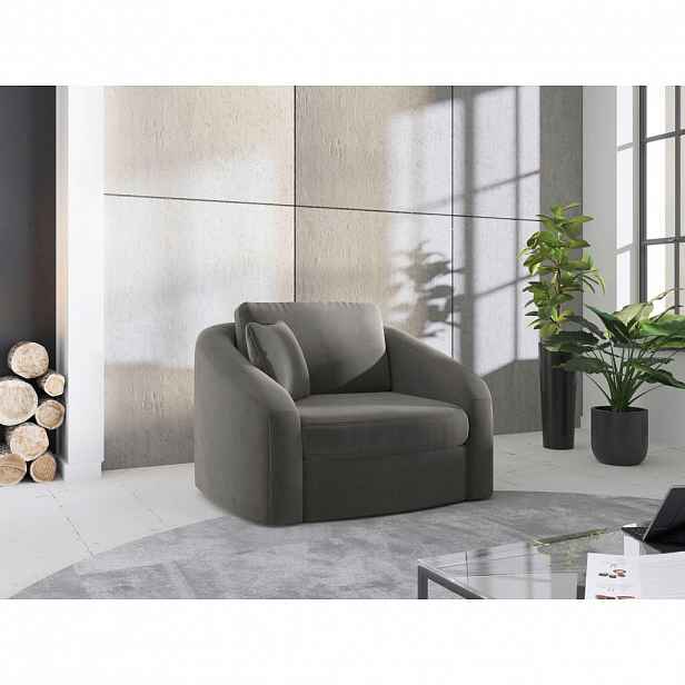 Sit & More KŘESLO, textil, šedá