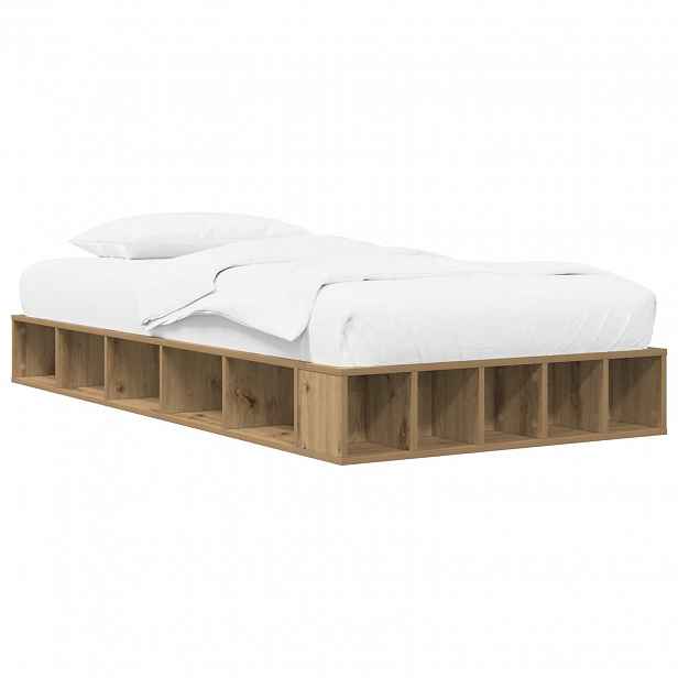 vidaXL Rám postele s úložným prostorem Dub artisan 80 x 200 cm