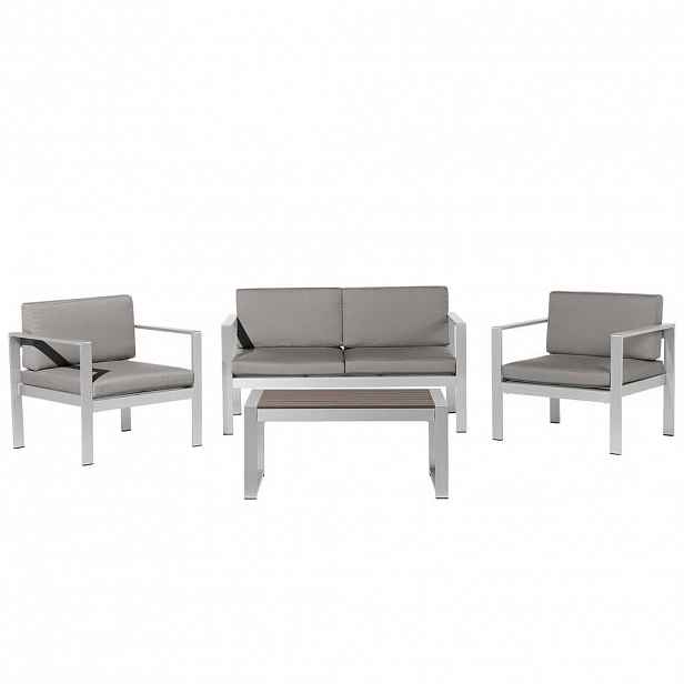 Beliani LOUNGE SADA 4-místná Hliník Tmavě šedá Salerno