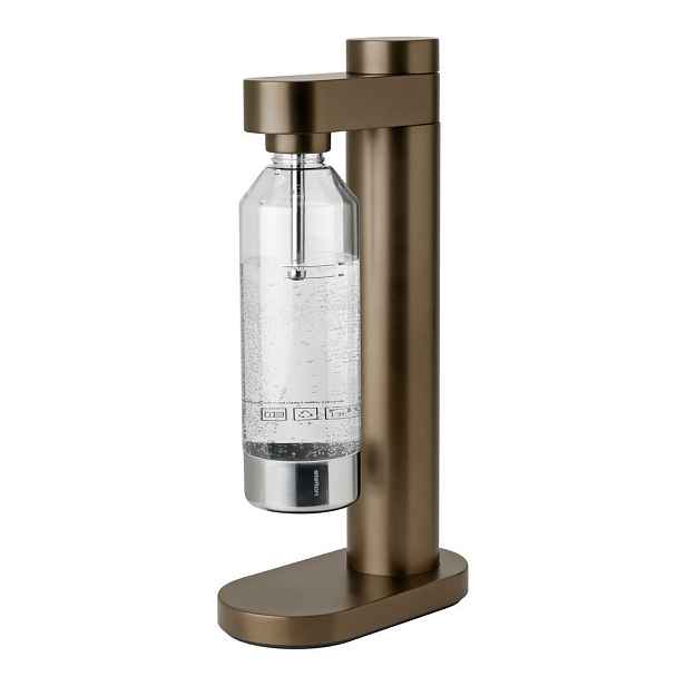 Hnědý výrobník sody z nerezové oceli Brus – Stelton