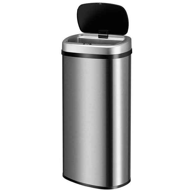 Juskys 107441 odpadkový koš 70 l bezdotykový stříbrná