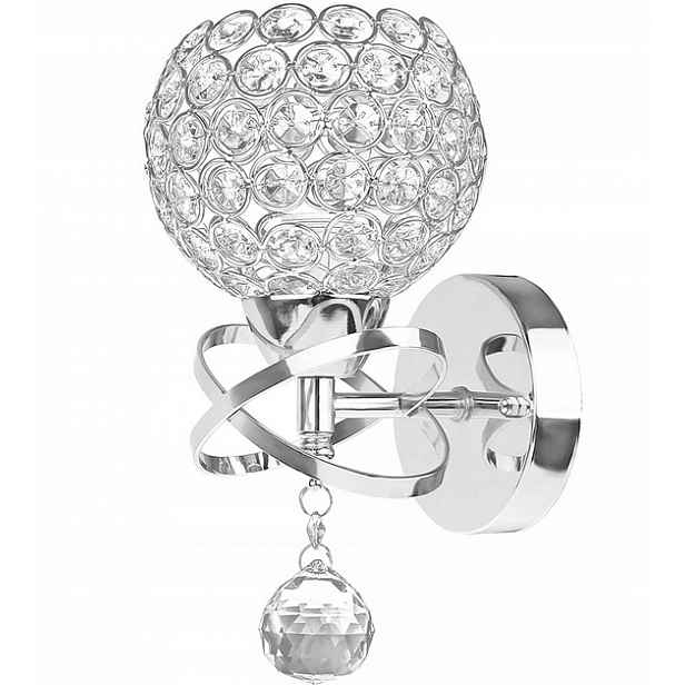 Křišťálová Nástěnná Lampa Noční Lampa Stříbrná