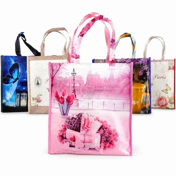 PROHOME - Taška nákupní 43x37x15cm různé dekory