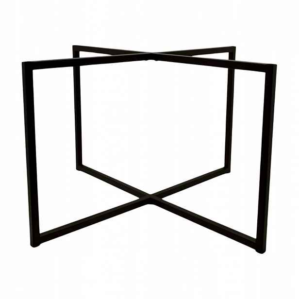 Rám X2 pro konferenční stolek 80 cm 46 cm, černý kov, loftová základna, deska