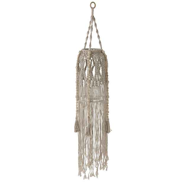 Skleněný závěsný svícen s provázky Macrame - Ø 25*125cm J-Line by Jolipa