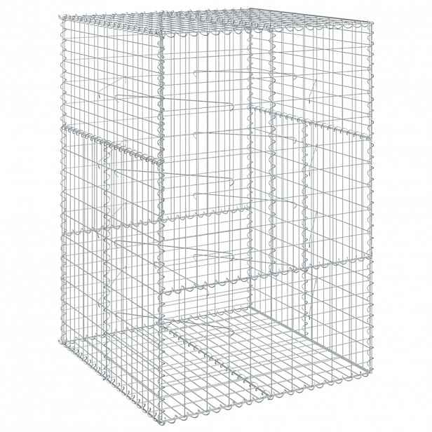 vidaXL Gabionový koš s víkem 100 x 100 x 150 cm pozinkované železo