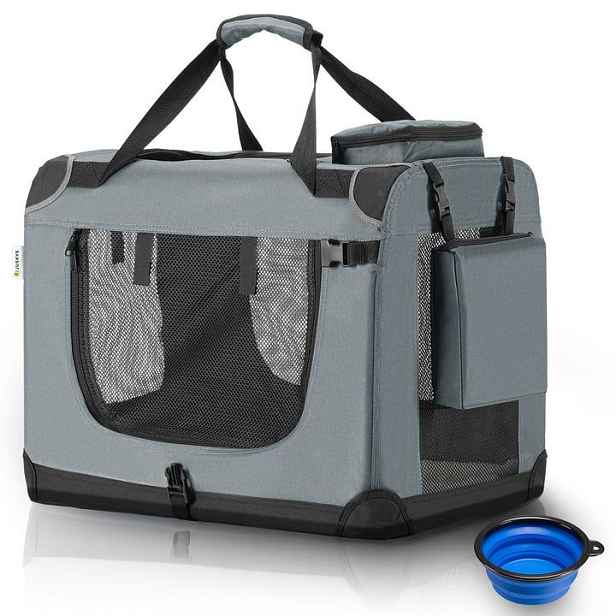 Juskys 107276 přepravní box pro psy skládací 56 × 81 × 58 cm