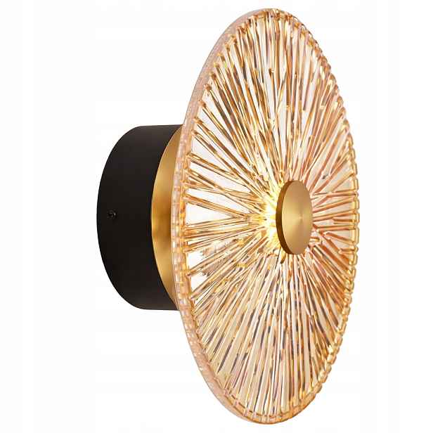 Maxlight nástěnné svítidlo Allure Led 5W zlaté jantarové stínidlo 3000K