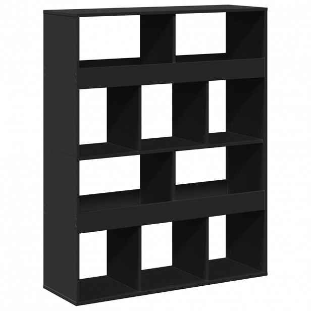 vidaXL Knihovna černá 100 x 33 x 125,5 cm kompozitní dřevo