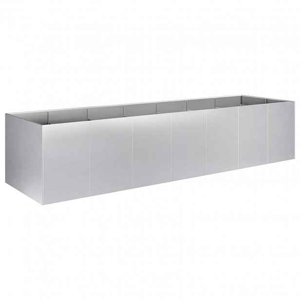 vidaXL Zahradní pěstebník Stříbrná 280 x 80 x 60 cm Pozinkovaná ocel