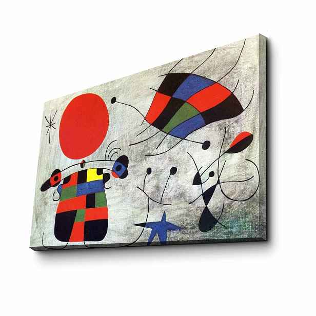 Wallity Reprodukce obrazu Joan Miró 078 45 x 70 cm