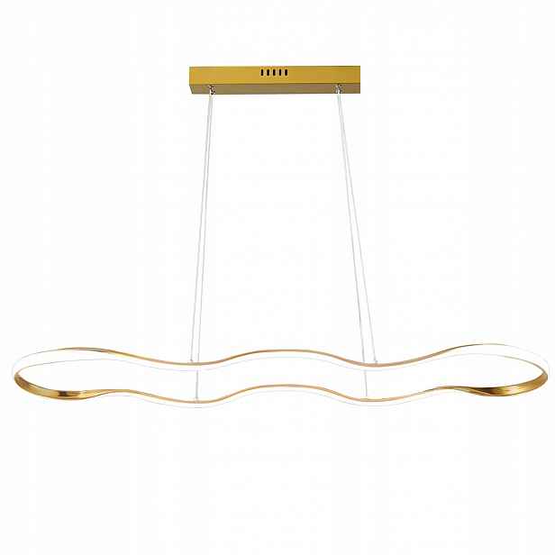 Závěsná Led stropní lampa Moderní zlatá obdélníková do obývacího pokoje Toolight