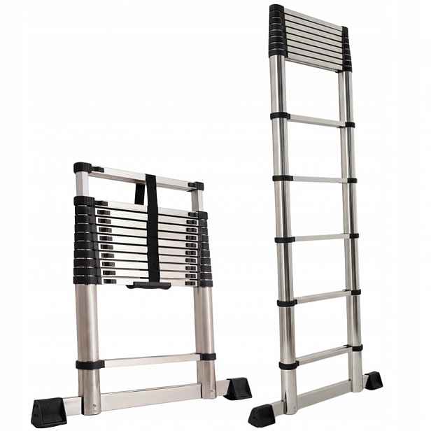 Žebřík Rozkládací Bauhus ocelový 11 stupňů do 150 kg, robustní