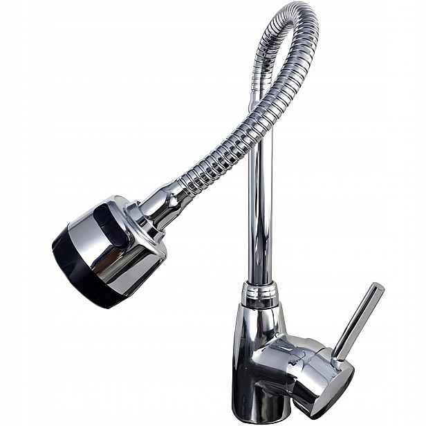 Kuchyňská Dřezová Baterie Flexibilní flex výtok stříbrný Chrom