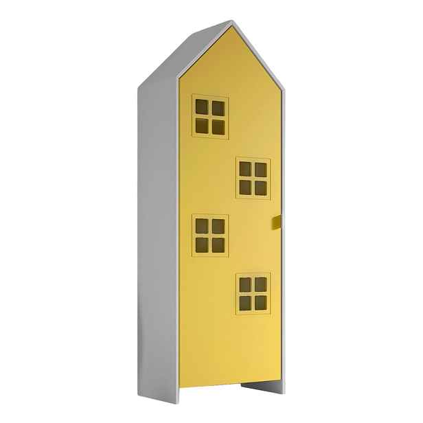 Bílo-žlutá dětská šatní skříň 58x172x37 cm Casami Bruges – Vipack